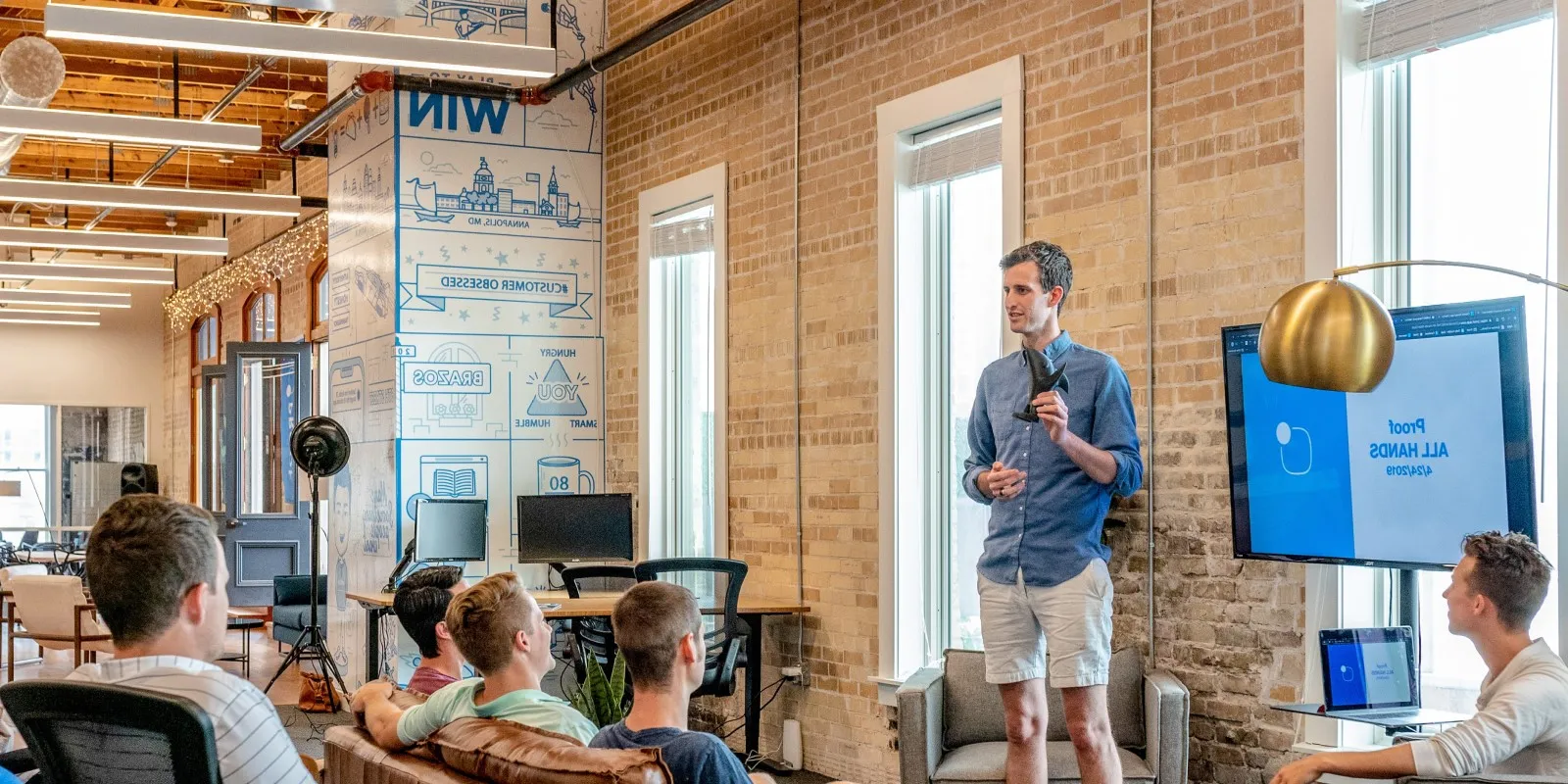 a image of team member in office